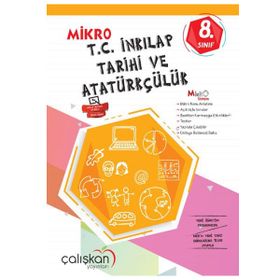 8. Sınıf İnkılap Tarihi ve Atatürkçülük Mikro Defter - Çalışkan Yayınları