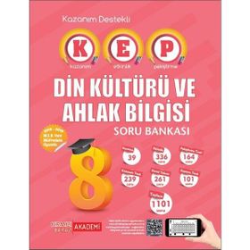 8.Sınıf Kep Din Kültürü ve Ahlak Bilgisi Soru Bankası - Kırmızı Beyaz Yayınları