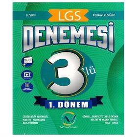 8. Sınıf LGS 1. Dönem 3'lü Denemesi-Av Yayınları