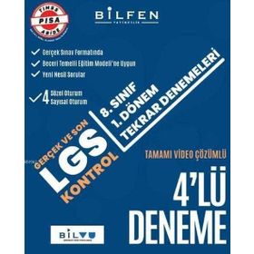8. Sınıf LGS 1. Dönem 4'lü Tekrar Denemeleri-Bilfen Yayınları