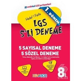 8. Sınıf LGS 1. Dönem 5 Deneme / Kollektif / Katyon Yayınları