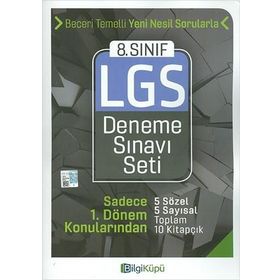 8. Sınıf LGS 1. Dönem Deneme Sınavı Seti Bilgi Küpü Yayınları