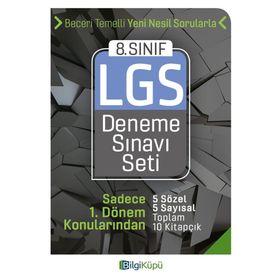 8. Sınıf LGS 1. Dönem Deneme Sınavı Seti Bilgi Küpü Yayınları