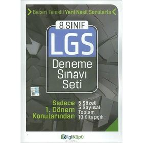 8. Sınıf LGS 1. Dönem Farklı Yayınlardan Genel Deneme Seti