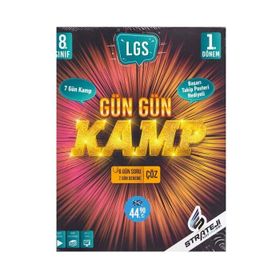 8. Sınıf LGS 1. Dönem Gün Gün Kamp Tekrar Kitabı - Strateji Yayınları