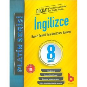 8. Sınıf LGS 1. Dönem İngilizce Beceri Temelli Yeni Nesil Soru Bankası Platin Serisi-Basamak Yayınları
