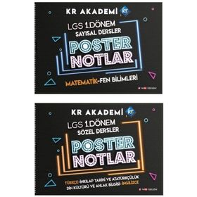 8. Sınıf LGS 1. Dönem Poster Notlar Seti - KR Akademi Yayınları