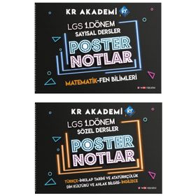 8. Sınıf LGS 1. Dönem Poster Notlar Seti - KR Akademi Yayınları