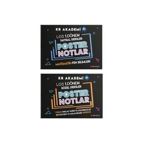 8. Sınıf LGS 1. Dönem Poster Notlar Seti - KR Akademi Yayınları