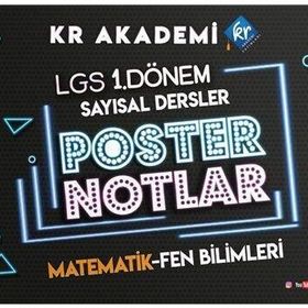 8. Sınıf LGS 1. Dönem Sayısal Bölüm Poster Notlar - KR Akademi Yayınları
