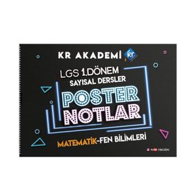 8. Sınıf LGS 1. Dönem Sayısal Bölüm Poster Notlar - KR Akademi Yayınları