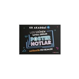 8. Sınıf LGS 1. Dönem Sayısal Bölüm Poster Notlar - KR Akademi Yayınları