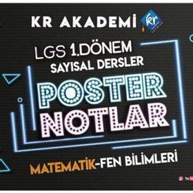 8. Sınıf LGS 1. Dönem Sayısal Bölüm Poster Notlar - KR Akademi Yayınları