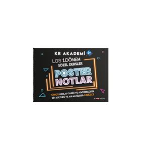8. Sınıf LGS 1. Dönem Sözel Bölüm Poster Notlar - KR Akademi Yayınları