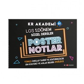 8. Sınıf LGS 1. Dönem Sözel Bölüm Poster Notlar - KR Akademi Yayınları