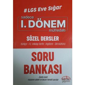 8. Sınıf Lgs 1. Dönem Sözel Dersler Soru Bankası-Editör Yayınları