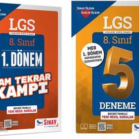 8. Sınıf LGS 1. Dönem Tam Tekrar Kampı + 5 Çözümlü Deneme Sınav Yayınları