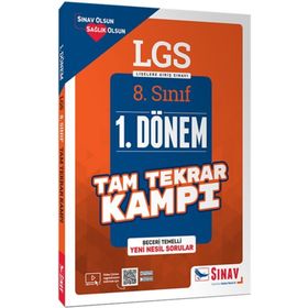8. Sınıf LGS 1. Dönem Tam Tekrar Kampı + 5 Çözümlü Deneme Sınav Yayınları