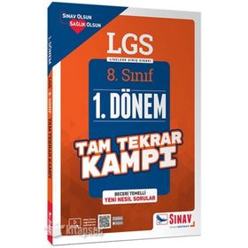 8. Sınıf LGS 1. Dönem Tam Tekrar Kampı + 5 Çözümlü Deneme Sınav Yayınları