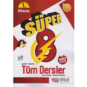 8. Sınıf LGS 1. Dönem Tüm Dersler Süper Soru Kitabı Nitelik Yayın