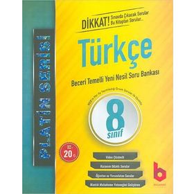 8. Sınıf LGS 1. Dönem Türkçe Beceri Temelli Yeni Nesil Soru Bankası Platin Serisi-Basamak Yayınları