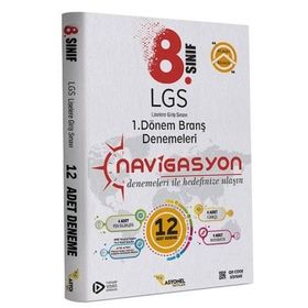 8. Sınıf LGS 1. Dönem Türkçe Matematik Fen Bilimleri Video Çözümlü Branş Denemeleri-Rasyonel Yayınları