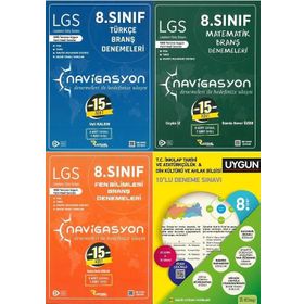 8. Sınıf LGS 1. Dönem Türkçe Matematik Fen Bilimleri Video Çözümlü Branş Denemeleri-Rasyonel Yayınları