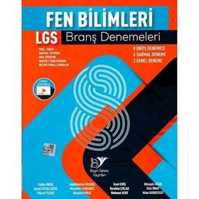 8. Sınıf LGS 1. Dönem Türkçe Matematik Fen Bilimleri Video Çözümlü Branş Denemeleri-Rasyonel Yayınları