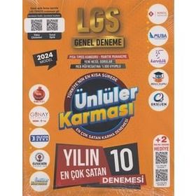 8. Sınıf Lgs 10'lu Deneme - Ünlüler Karması Yayınları
