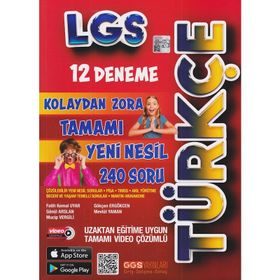 8. Sınıf LGS 12’li Türkçe Branş Deneme-Ggs Yayınları