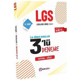 8. Sınıf Lgs 3 Deneme İlk Dönem Konuları-Lider Plus Yayınları
