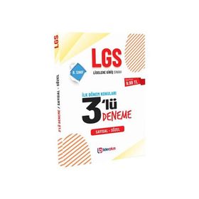 8. Sınıf Lgs 3 Deneme İlk Dönem Konuları-Lider Plus Yayınları
