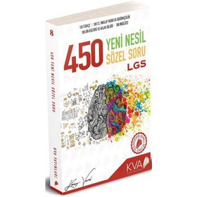 8. Sınıf Lgs 450 Yeni Nesil Sözel Soru Bankası-KVA Yayınları