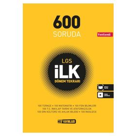 8.Sınıf LGS 600 Soruda İlk Dönem Tekrarı-Hız Yayınları