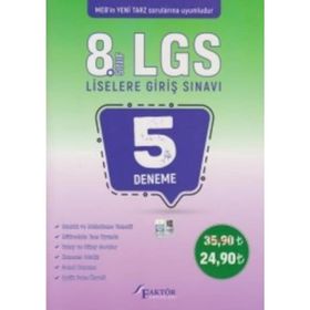 8. Sınıf LGS Beşli Deneme Kollektif Faktör Yayınları