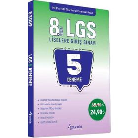 8. Sınıf LGS Beşli Deneme Kollektif Faktör Yayınları