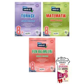 8. Sınıf LGS Check-Et Türkçe Matematik Fen Bilimleri Tekrar Testleri Okyanus Yayınları