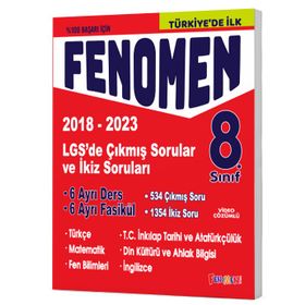 8. Sınıf LGS Çıkmış Sorular ve İkiz Soruları Seti - Fenomen Okul Yayınları