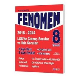 8. Sınıf LGS Çıkmış Sorular ve İkiz Soruları Seti - Fenomen Okul Yayınları