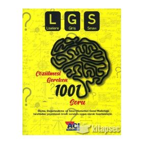 8. Sınıf LGS Çözülmesi Gereken 1001 Soru Açı Yayınları