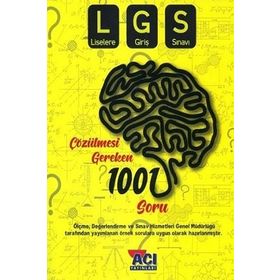 8. Sınıf LGS Çözülmesi Gereken 1001 Soru Açı Yayınları