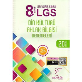 8. Sınıf LGS Din Kültürü Ahlak Bilgisi 20 Deneme Karekök Yayınları