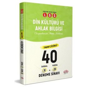 8. Sınıf LGS Din Kültürü Branş Deneme Kırklı Editör Yayınları
