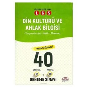 8. Sınıf LGS Din Kültürü Branş Deneme Kırklı Editör Yayınları
