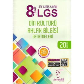 8. Sınıf LGS Din Kültürü ve Ahlak Bilgisi Denemeleri Karekök Yayınları