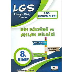 8. Sınıf LGS Din Kültürü ve Ahlak Bilgisi Denemeleri Tekiz Yayıncılık