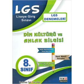 8. Sınıf LGS Din Kültürü ve Ahlak Bilgisi Denemeleri Tekiz Yayıncılık