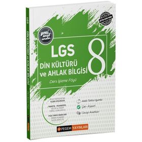 8.Sınıf LGS Din Kültürü ve Ahlak Bilgisi Ders İşleme Föyü Pegem Akademi Yayınları
