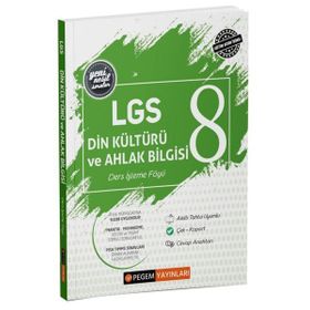 8.Sınıf LGS Din Kültürü ve Ahlak Bilgisi Ders İşleme Föyü Pegem Akademi Yayınları