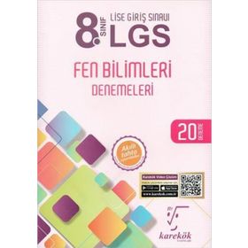 8. Sınıf LGS Fen Bilimleri 20 Deneme Karekök Yayınları